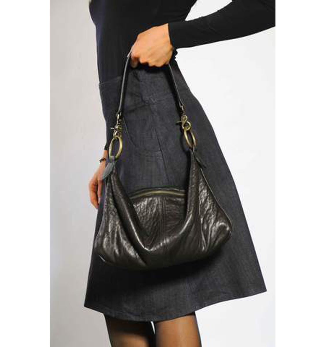Slouchy Bag - Soft Black Leather – Kim White Bags/Belts