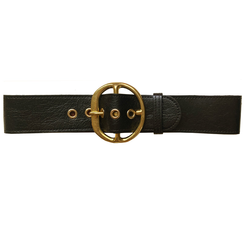 Chunky Waist Belt with EYELETS - Black