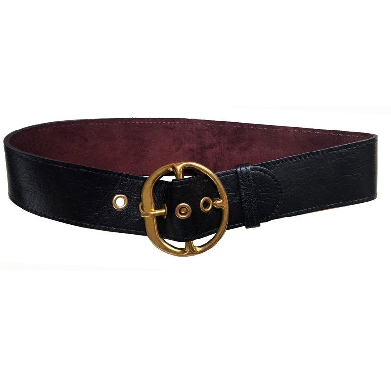 Chunky Waist Belt with EYELETS - Black