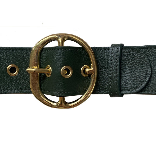 Chunky Waist Belt with EYELETS - Forest