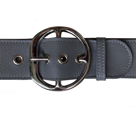 Chunky Waist Belt with EYELETS - Grey