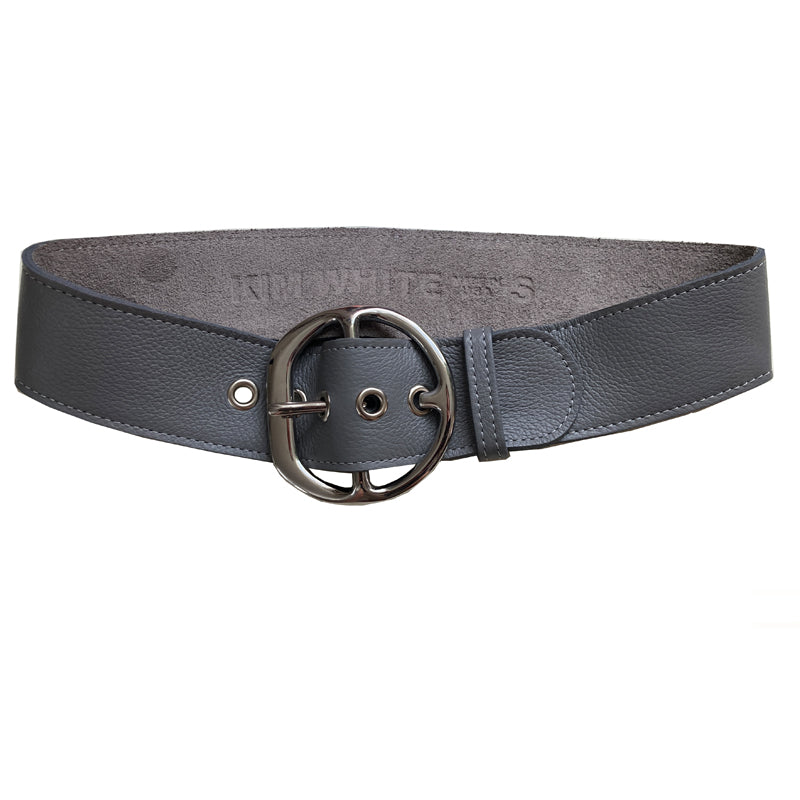 Chunky Waist Belt with EYELETS - Grey