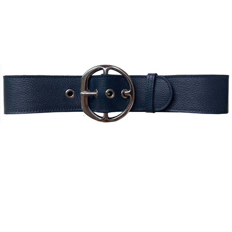 Chunky Waist Belt with EYELETS - Navy