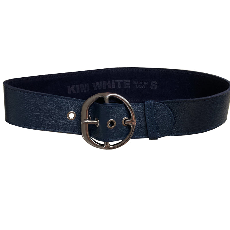 Chunky Waist Belt with EYELETS - Navy