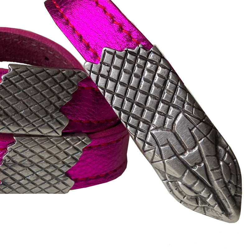 Snake 4-Part - Hot Pink Metallic