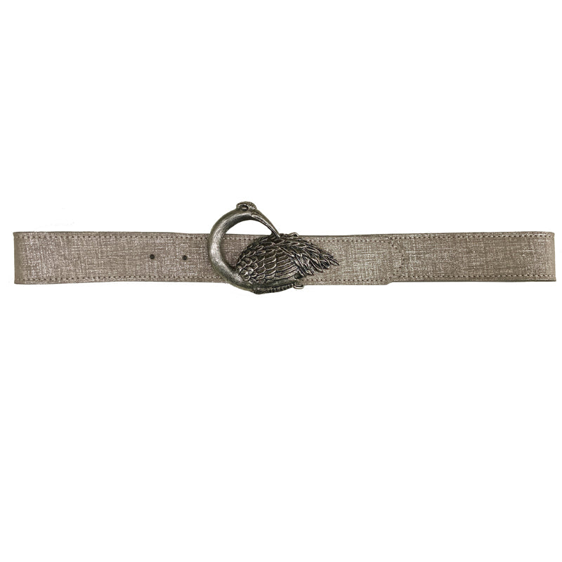 Bird Belt - Taupe Brushed Metallic