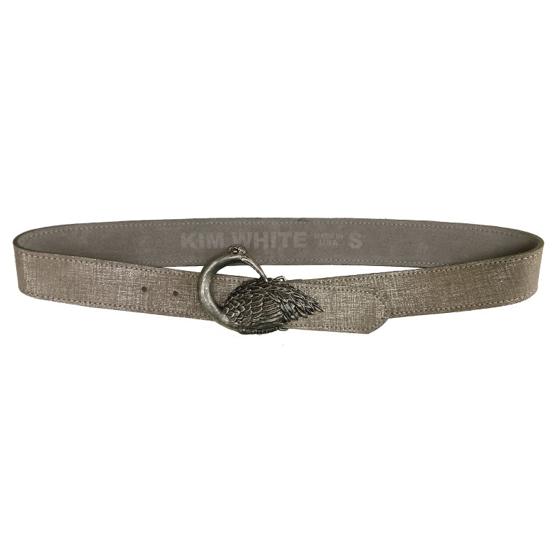 Bird Belt - Taupe Brushed Metallic