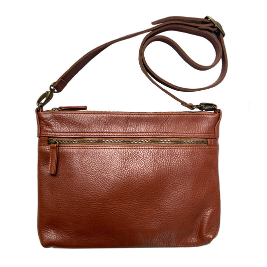 Double-Zip Bag - Brown