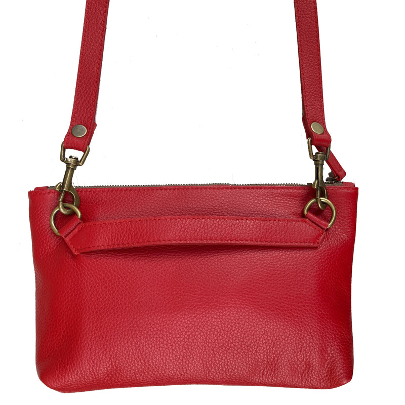 Copy of Grommet Clutch with Strap - Red