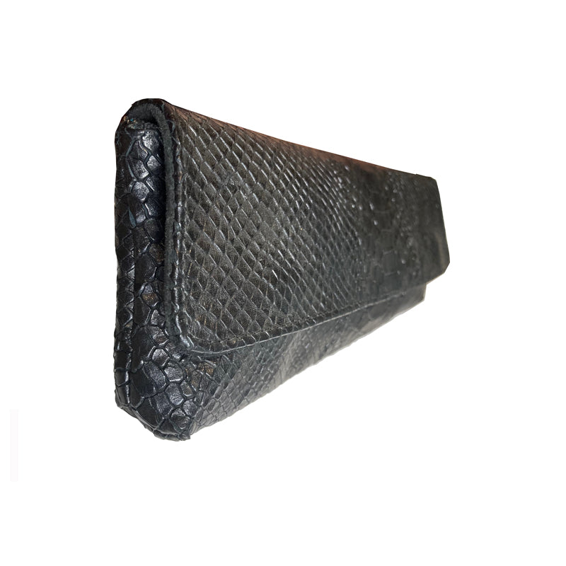 Baguette Clutch  - Black Snake