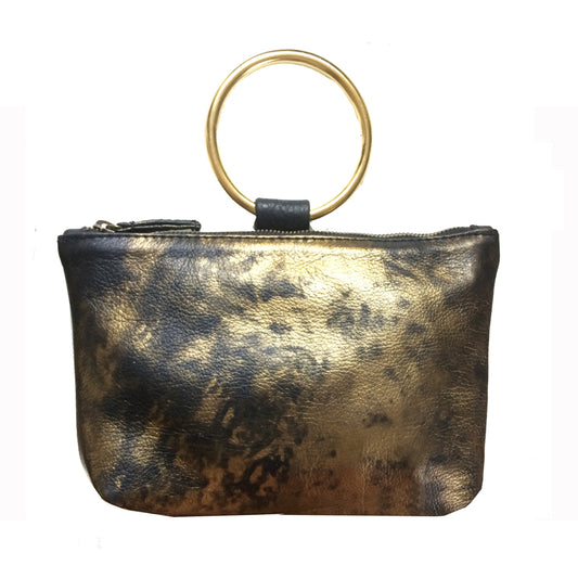 Ring Wristlet - Black & Gold Smoke