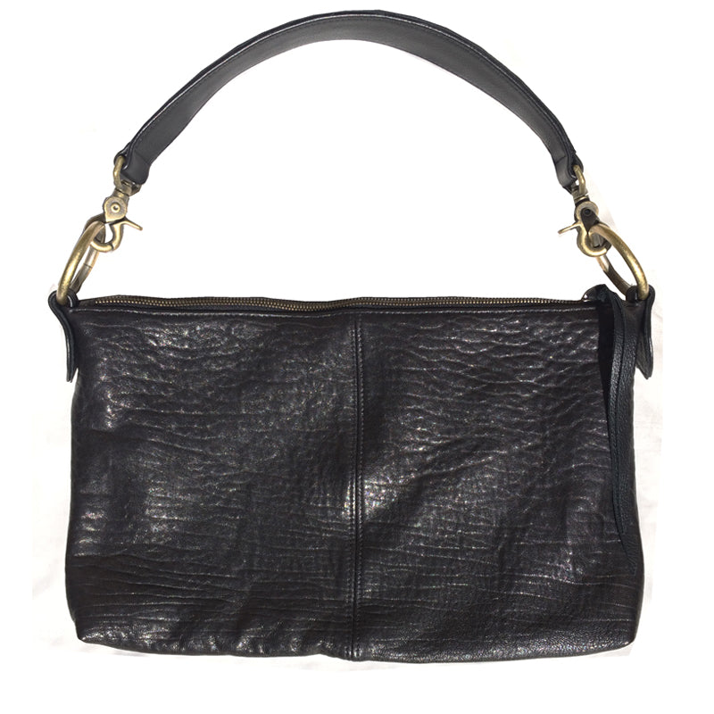 Slouchy Bag - Soft Black Leather – Kim White Bags/Belts