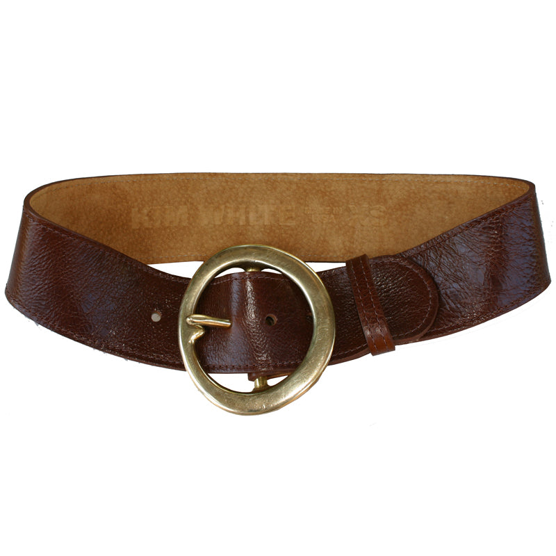 Brown Diamond Buckle Waist Belt - Boho Bags & Belts - Bohemian Wonders