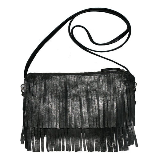 Fringe Bag - Dull Black Metallic