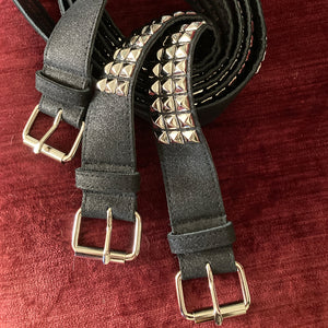 Pyramid Stud Belt - silver – Kim White Bags/Belts