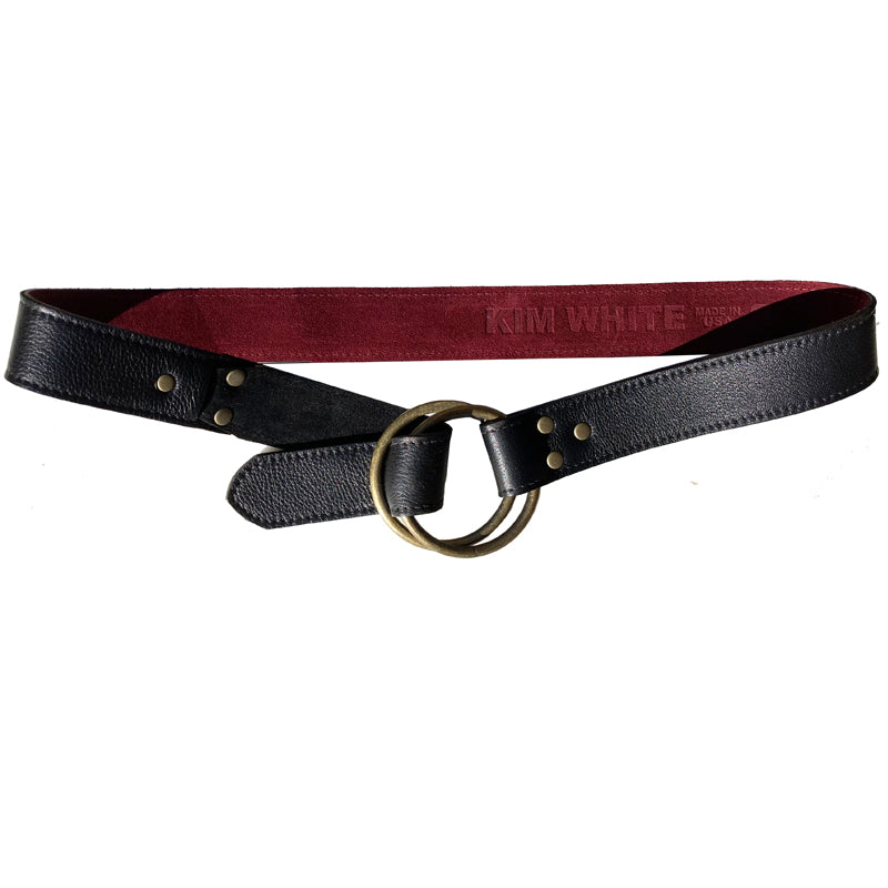 Double-Ring Belt - Black – Kim White Bags/Belts