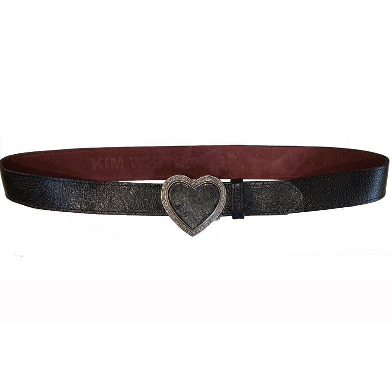 Heart Belt - Black wBlack Heart